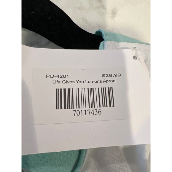 NWT Paula Deen Life Gives‎ You Lemons Apron Print Lemonade Cooking Baking Cotton - Picture 5 of 5